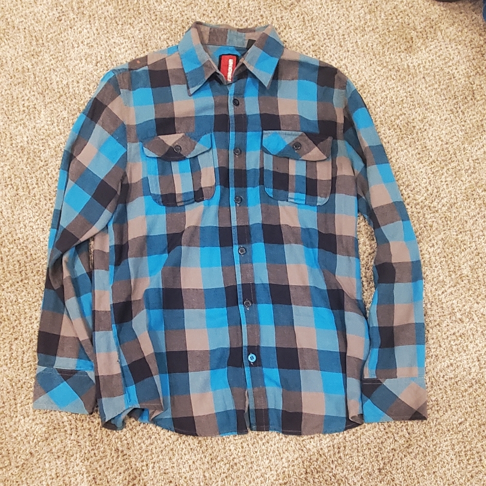 Blue Plaid Shirt